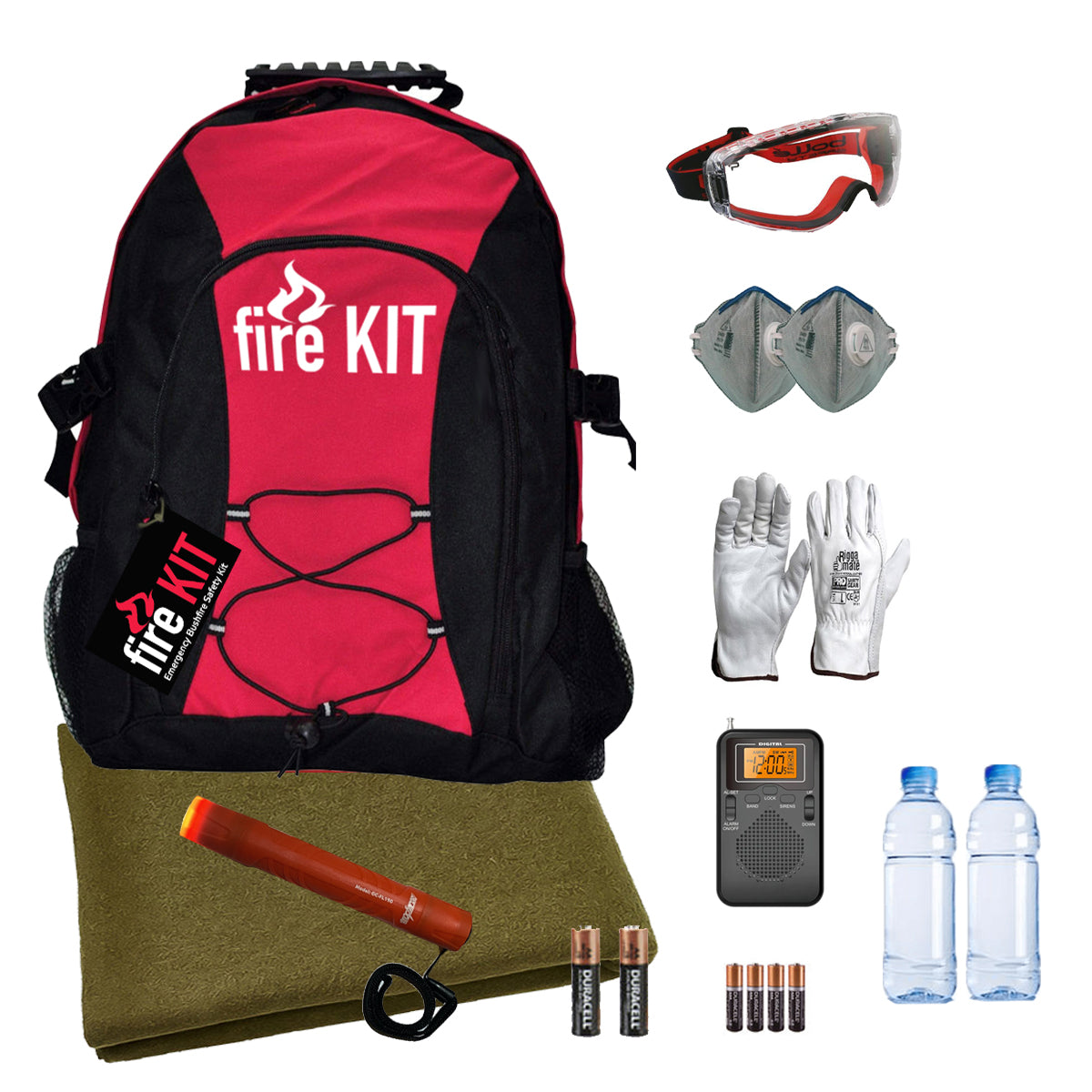 Bushfire safety fire evacuation kit. fireKIT Australia